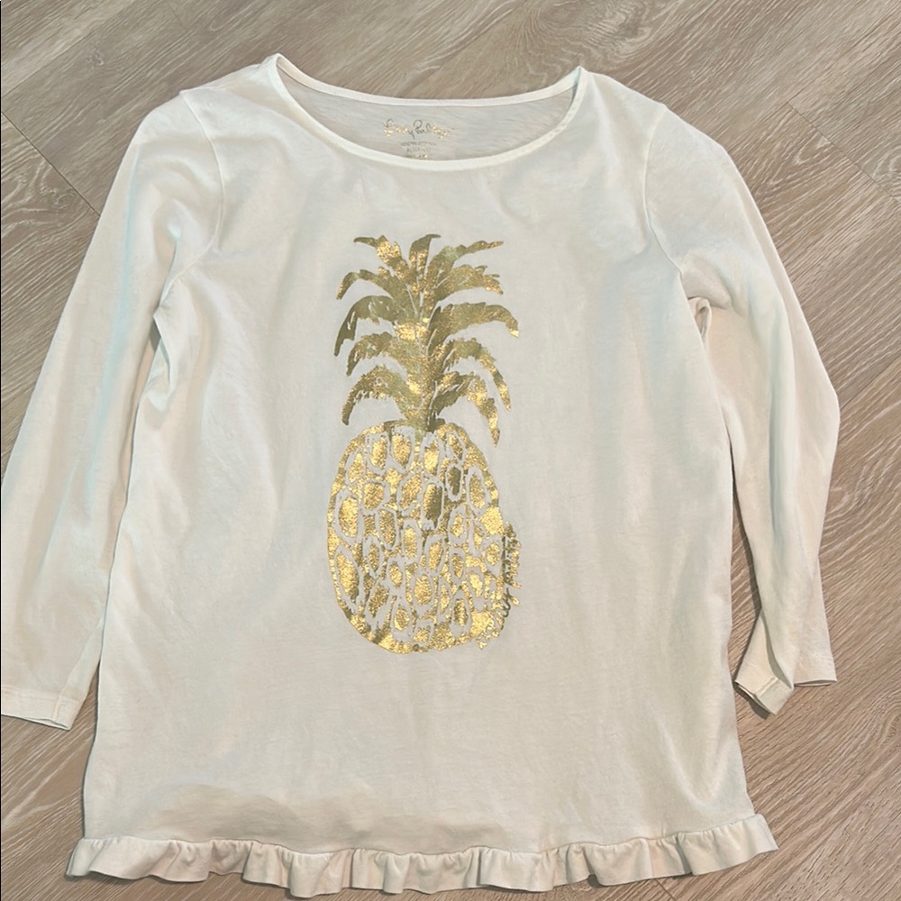Lilly Pulitzer Cream Cotton Top